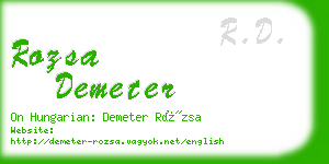 rozsa demeter business card